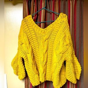 Gold knit sweater